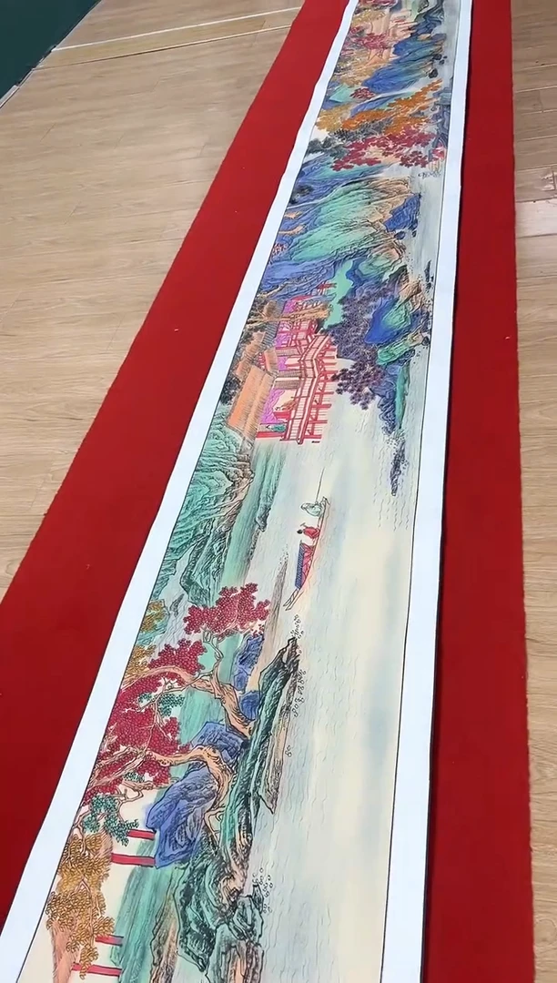 国画溪山渔隐图-齐一志老师国画作品