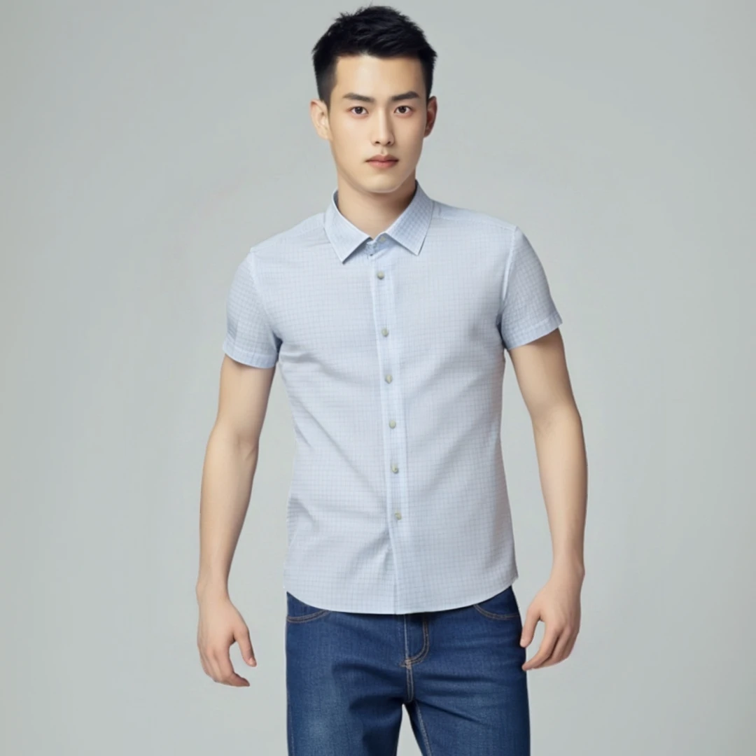 DN194斯男式春秋长袖衬衫棉200'S百搭商务休闲上衣时尚都市