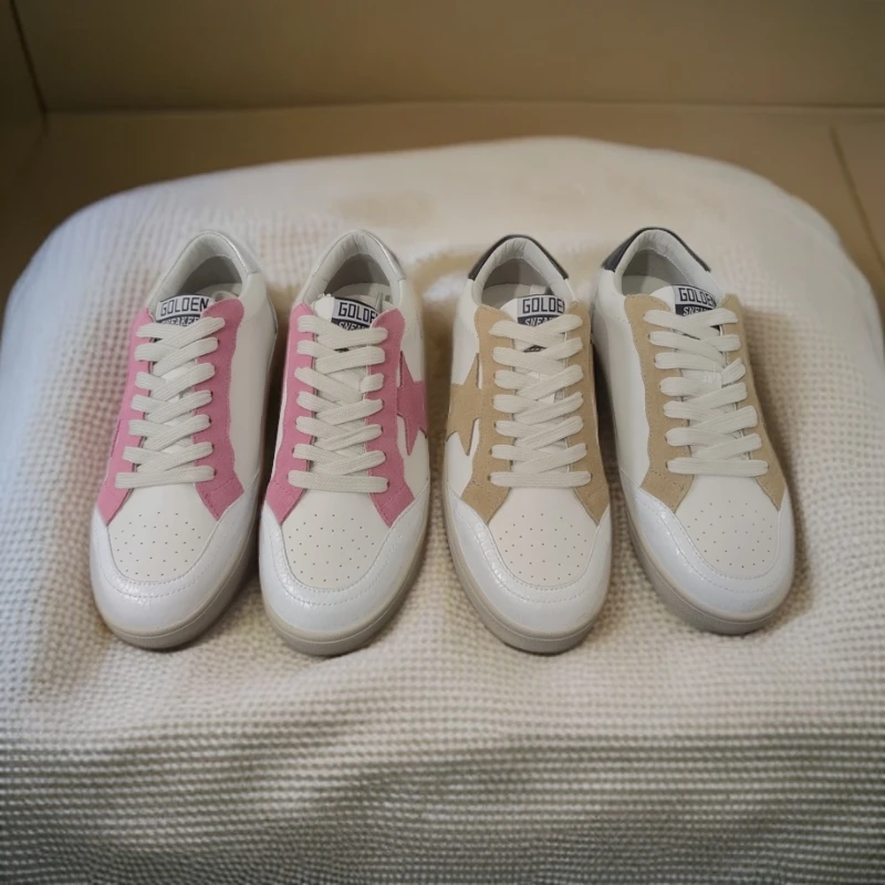 韩版皮子搭配爆裂皮设计2025春季百搭时尚脏脏鞋女款潮流经典