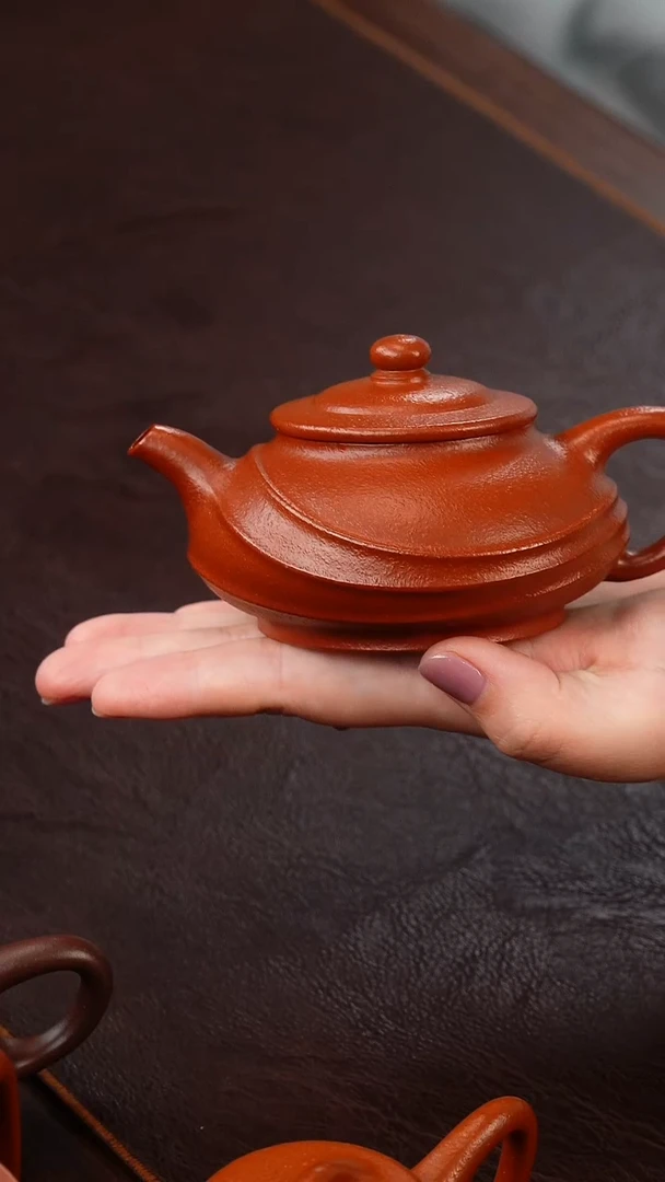 茶壶紫砂生砂朱泥玉带旗袍150cc