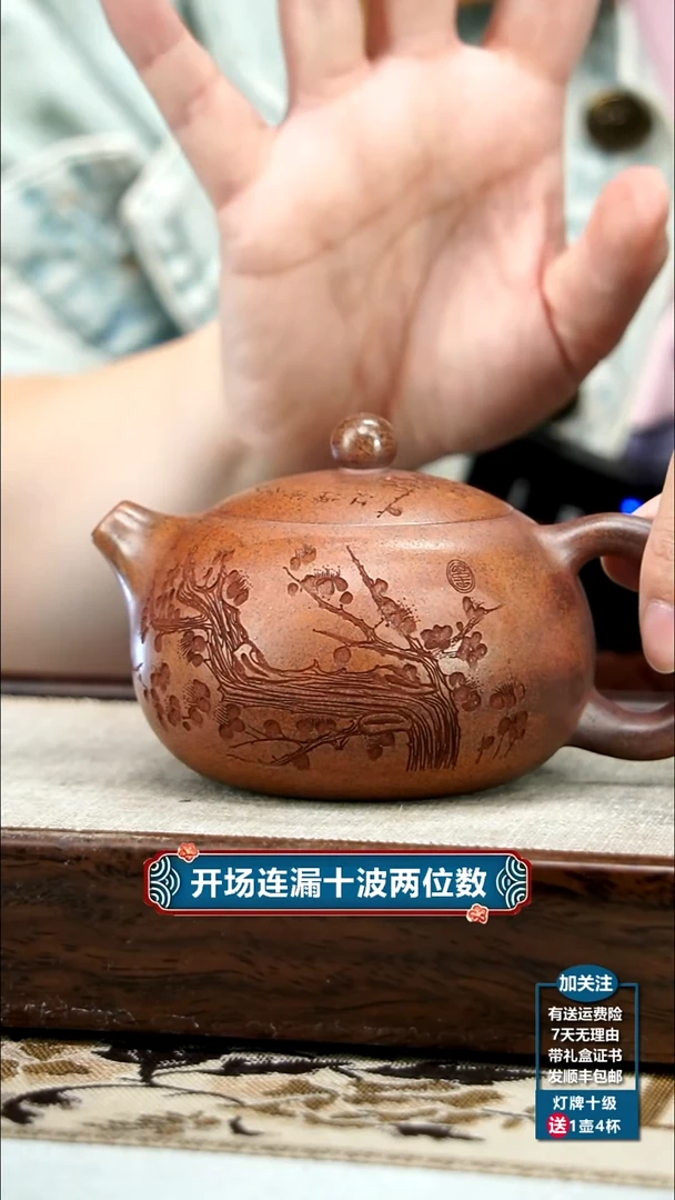 【闪购商品】紫砂茶壶顾建华天星泥柴烧欢喜西施240CC