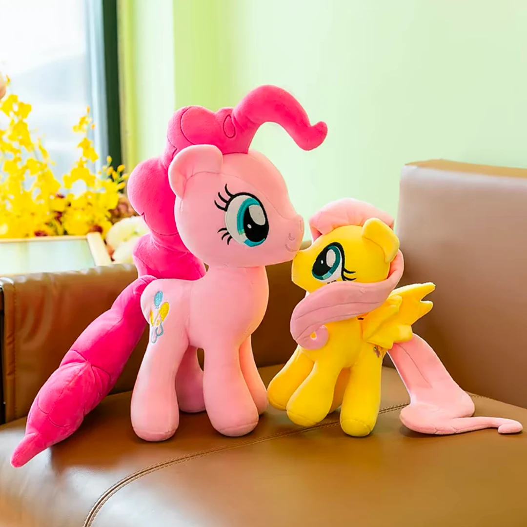 新款独角兽公仔毛绒玩具小马宝莉可爱小马驹彩色陪伴娃娃儿童礼物