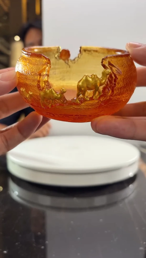 摆件琥珀金丝绸之路