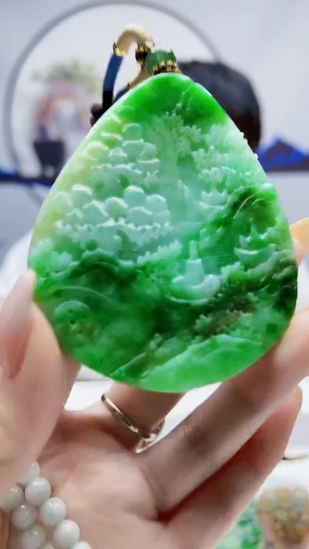 未镶嵌定制翡翠毛货挂件18