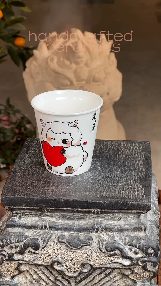 陶瓷手工釉上彩瓷杯