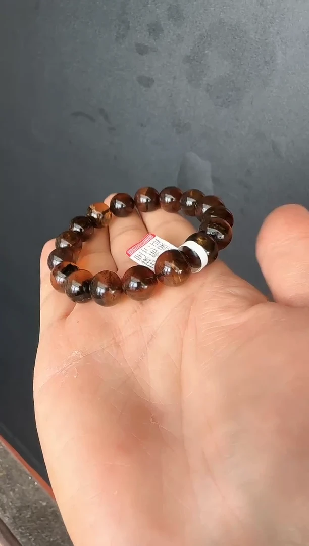 手串琥珀未镶嵌#21微瑕缅甸琥珀翁珀手串12-13mm