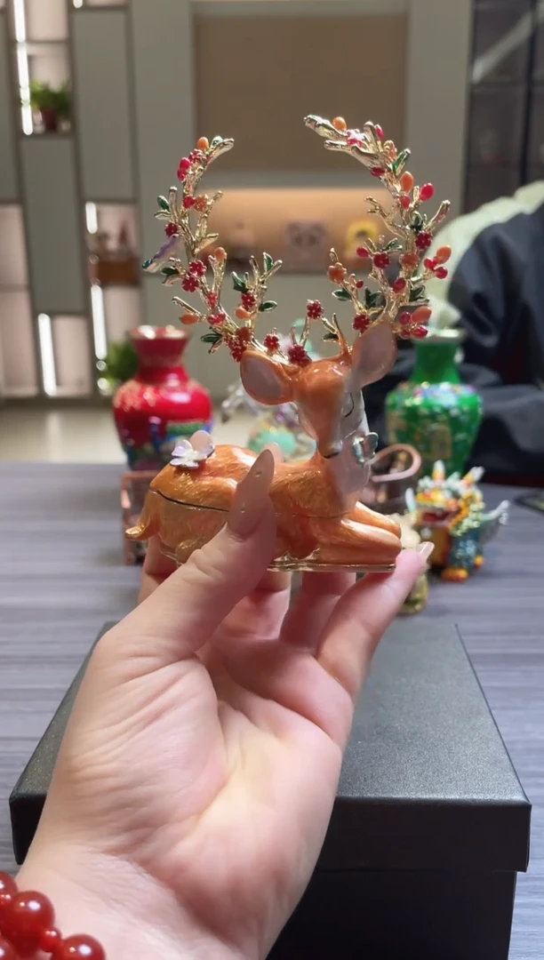 珐琅彩七宝烧首饰盒