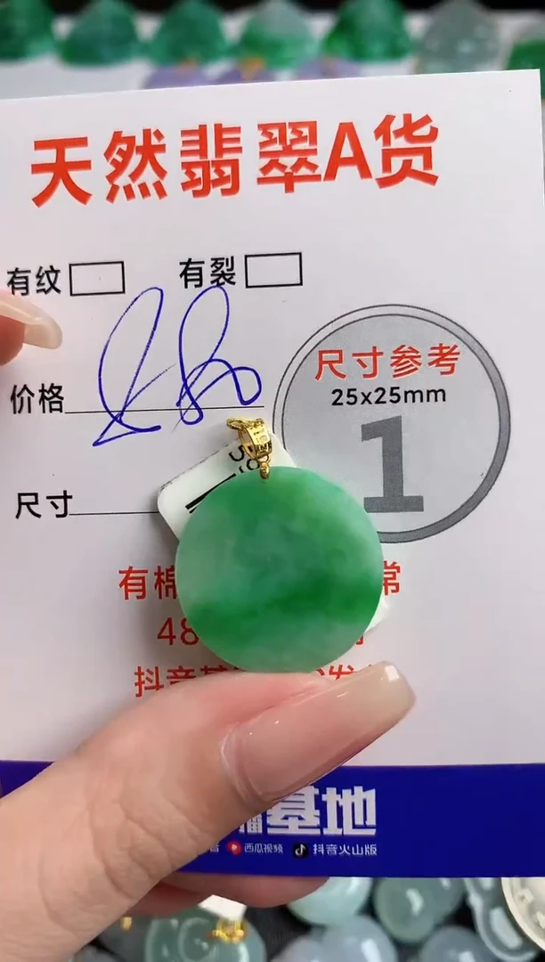 翡翠18K金镶嵌颈饰0598183675