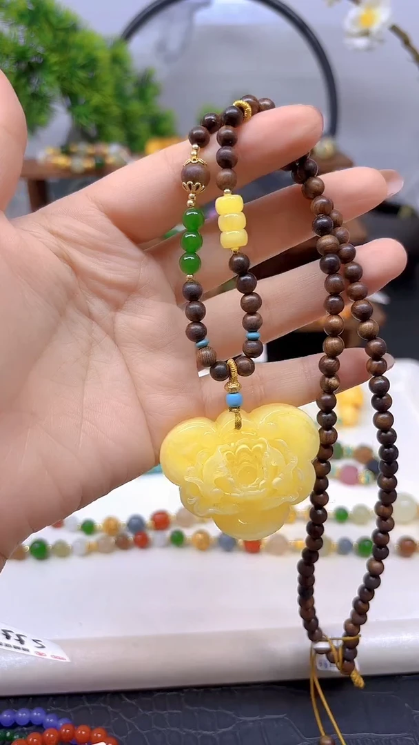 蜜蜡颈饰未镶嵌M746