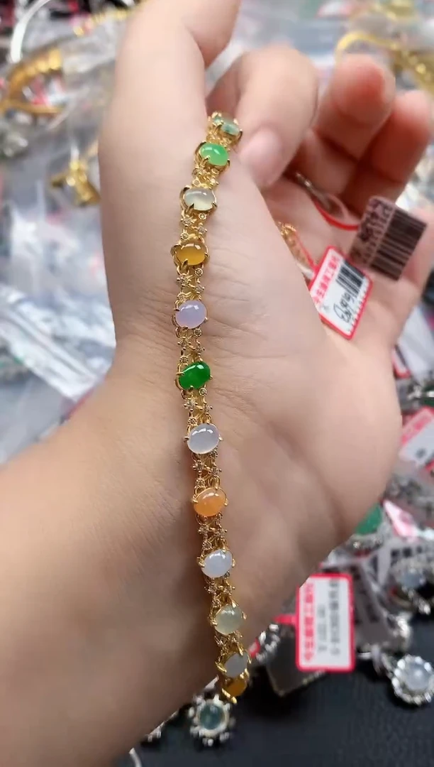 银S925镶嵌戒指翡翠天然A货缅甸翡翠