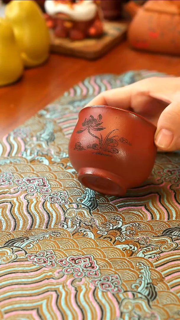 【闪购商品】紫砂茶壶紫泥莲花杯