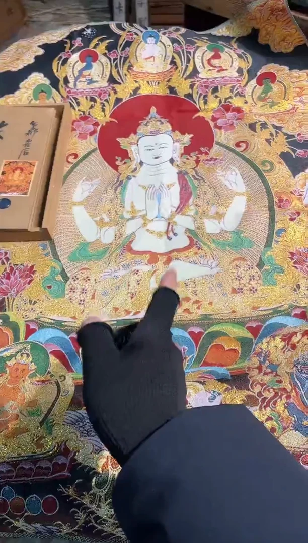 刺绣路路的唐卡tk160