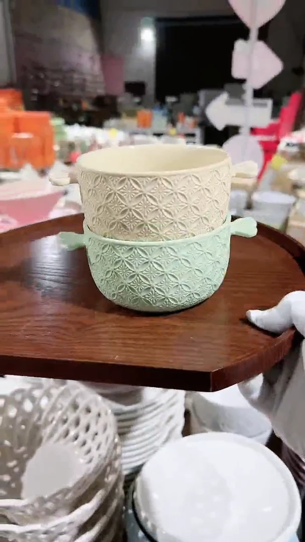 【闪购商品】瓷片2个双耳微瑕 凑满20元包邮