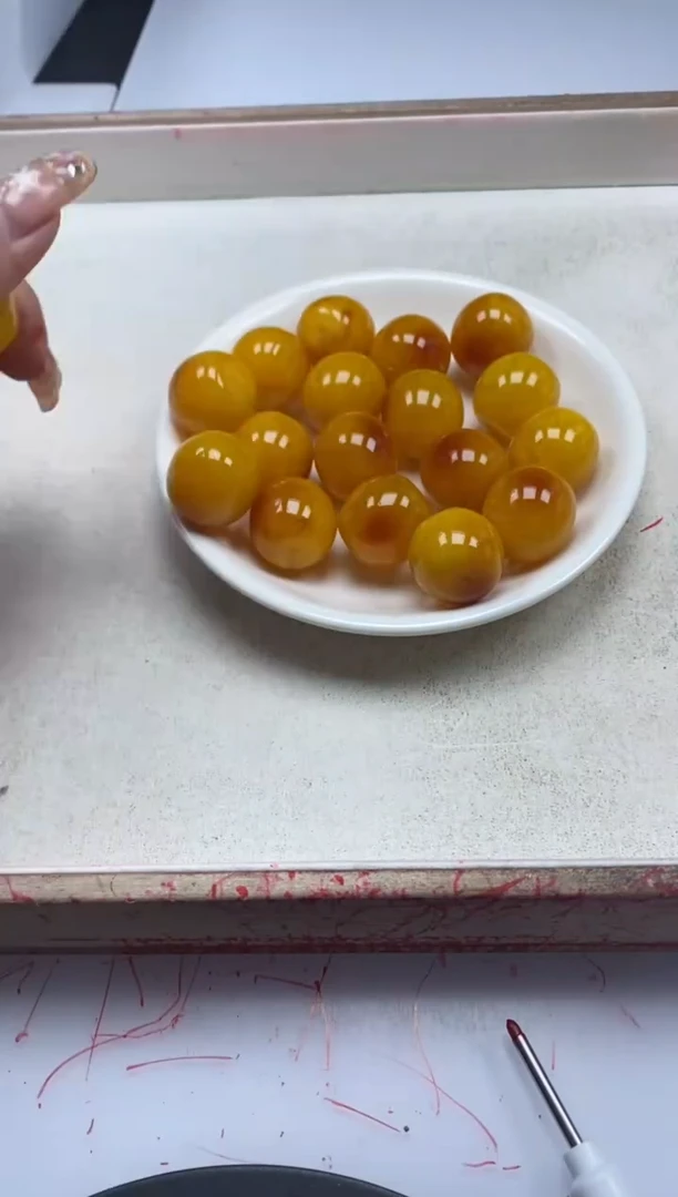 【闪购商品】蜜蜡颈饰未镶嵌w1539鸡油黄蜜蜡桶珠20mm*1颗