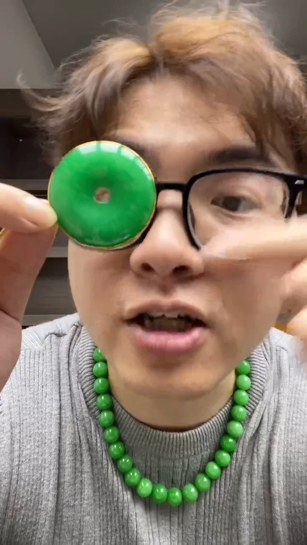 翡翠未镶嵌吊坠(赠链)高端时尚45mm平安扣