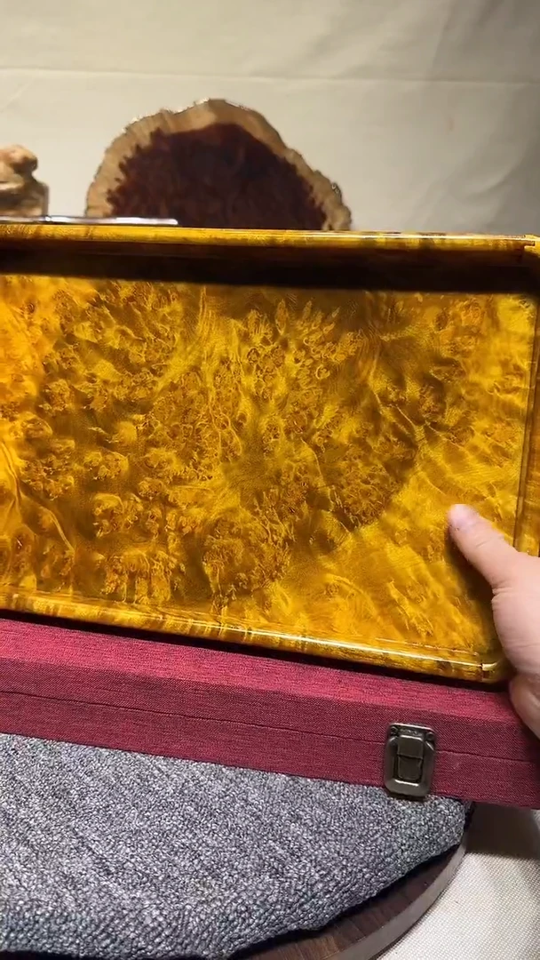 满瘤疤独板榫卯工艺文承盘 收纳盘 果盘