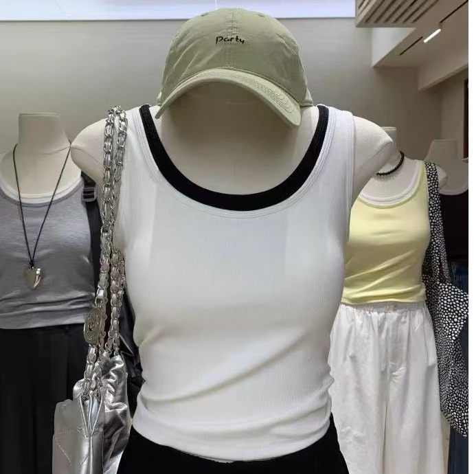 【清货】2025假两件吊带背心女内搭春秋新款打底上衣
