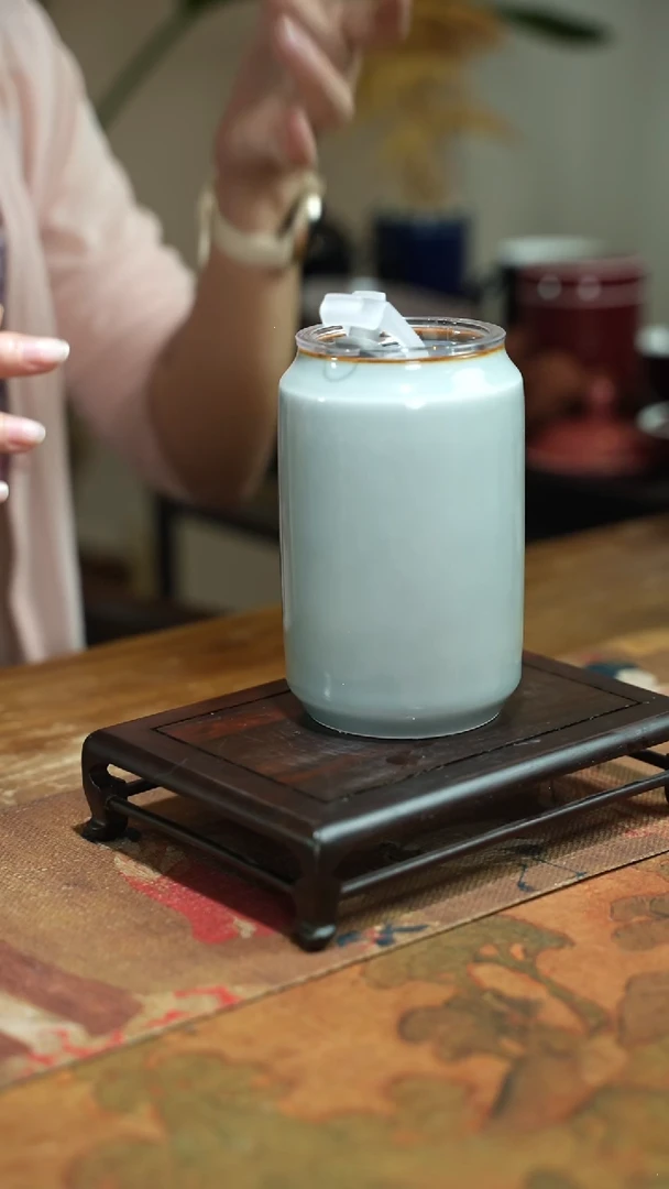 瓷片高级灰可乐杯景德镇上庄陶瓷上庄陶瓷