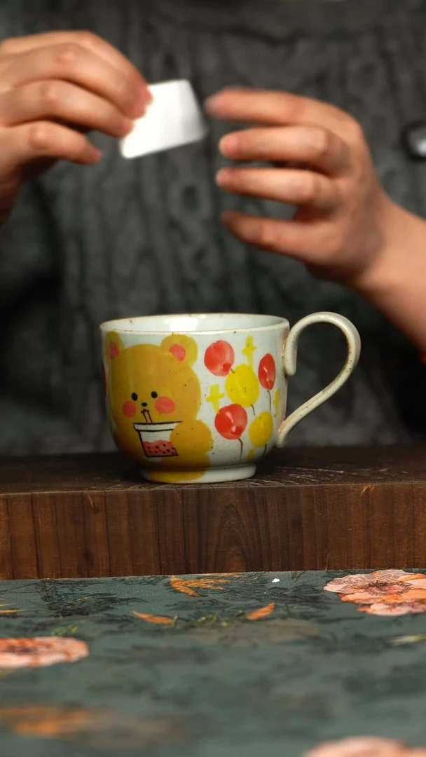 杯釉下彩手工手绘同款陶器