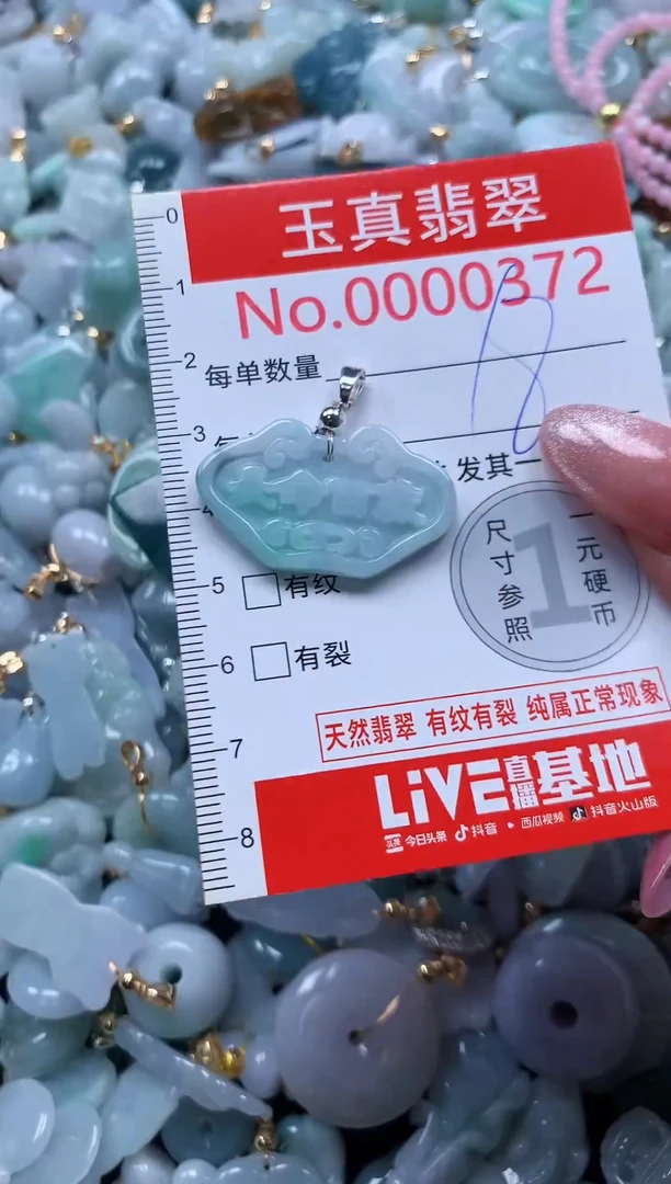 翡翠未镶嵌吊坠(不含链)0372