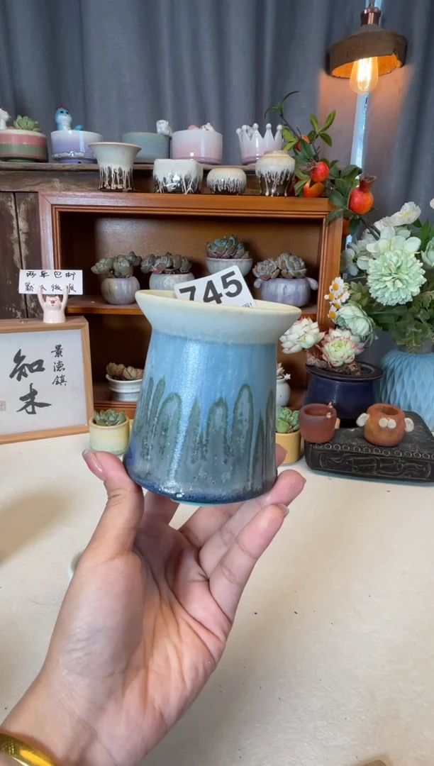 瓷片747知木小芳花盆
