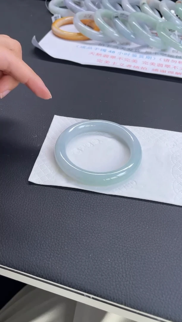 未镶嵌翡翠定制翡翠40#天然缅甸A货翡翠手镯56-58圈口