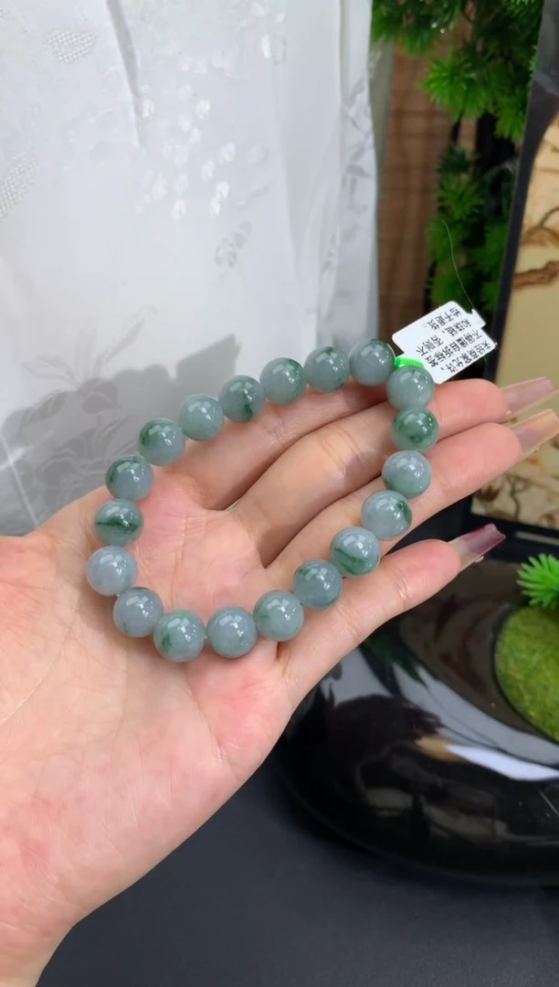 【闪购商品】翡翠手链未镶嵌卡9.9mm