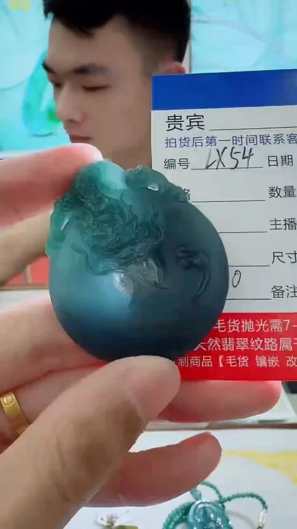 未镶嵌定制翡翠LX54翡翠吊坠带珠链-多样性发其一