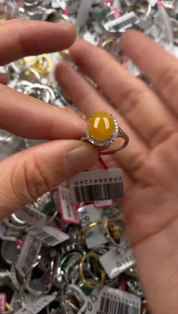 银S925镶嵌戒指翡翠111   7