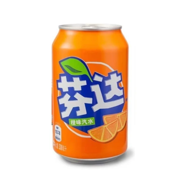 芬达 橙味汽水330ml/听经典罐装胖罐碳酸饮料汽水