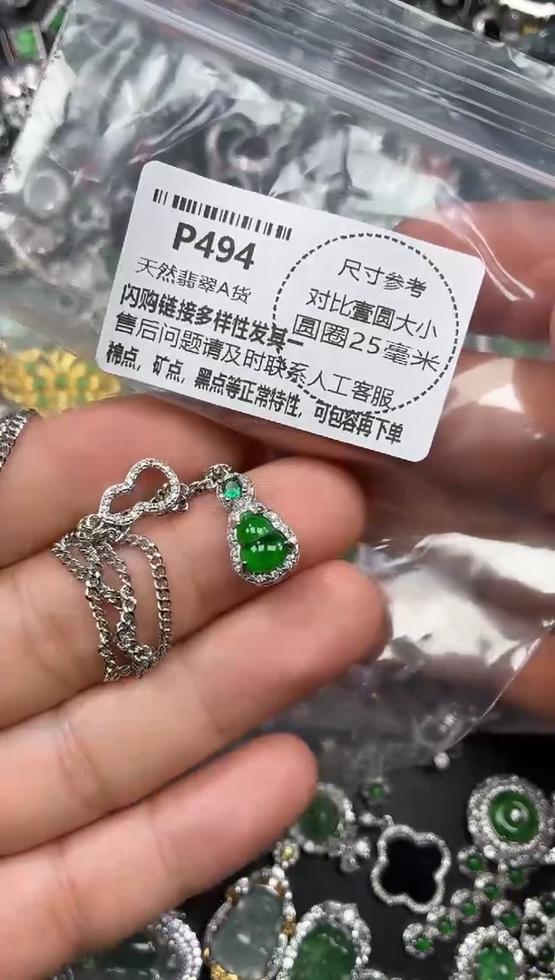 颈饰未镶嵌翡翠P494项链