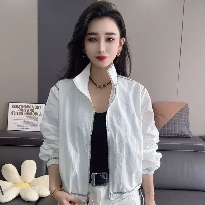 591#线条网衬短外套