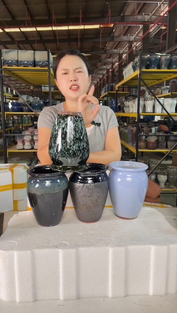 宜兴紫砂粗陶花盆盆12*16