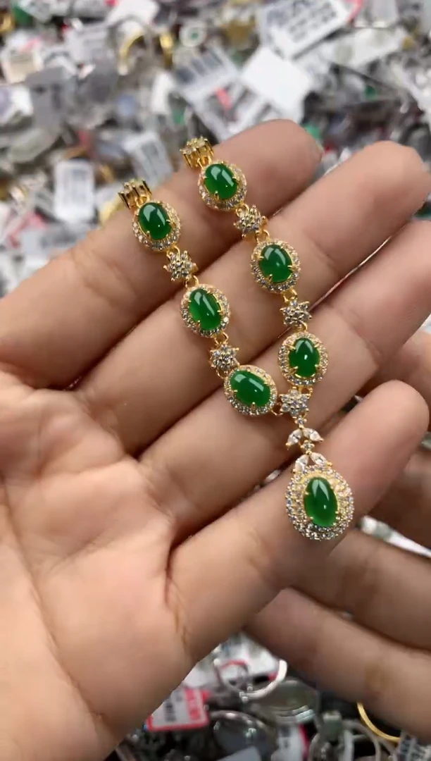 银S925镶嵌戒指翡翠12             3