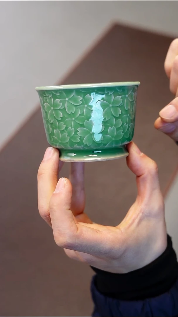 青瓷手工茶器包邮
