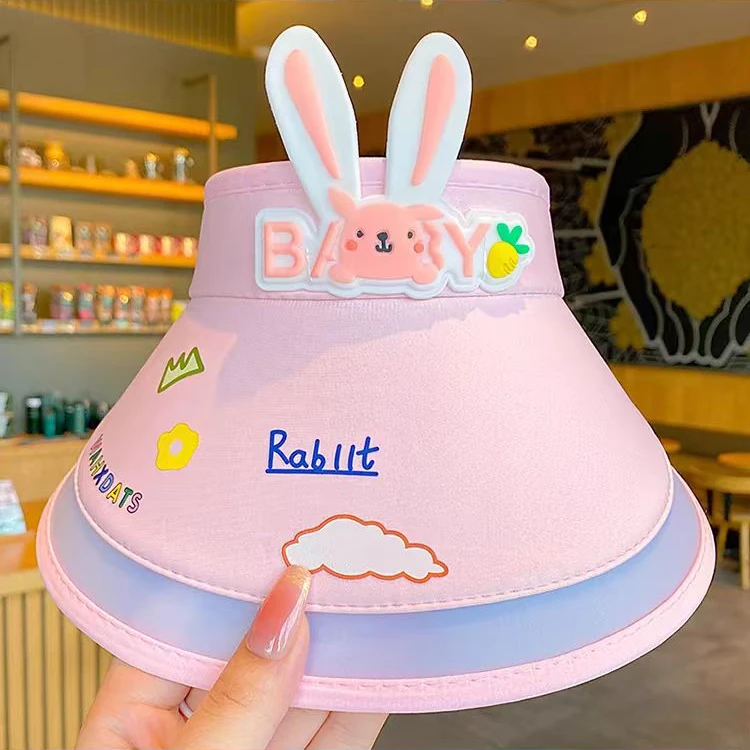 儿童粉色遮阳帽一个洋气主图款夏季遮阳帽耐用
