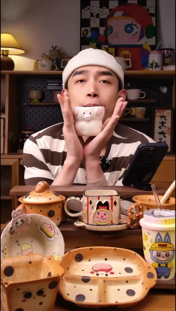 摆件景德镇可爱设计师款陶瓷