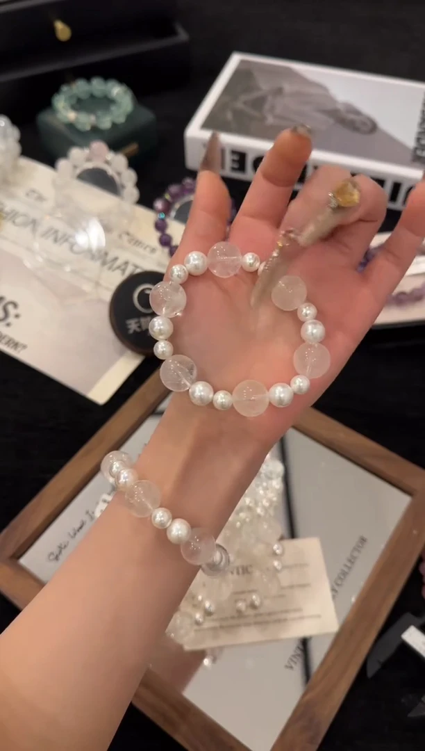 未镶嵌手链水晶白阿赛x3510