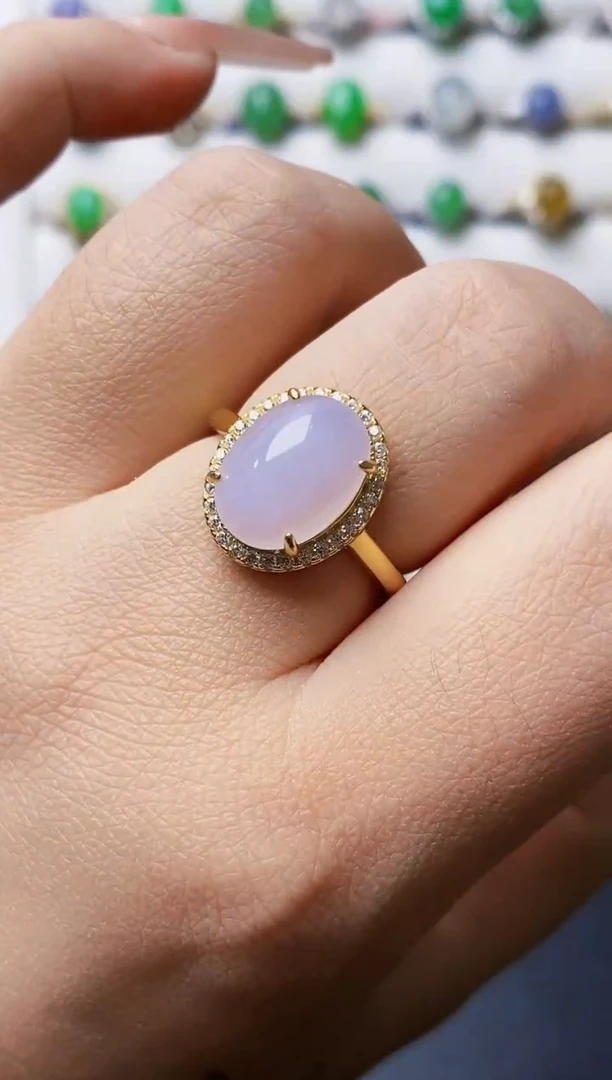 银S925镶嵌戒指翡翠3363