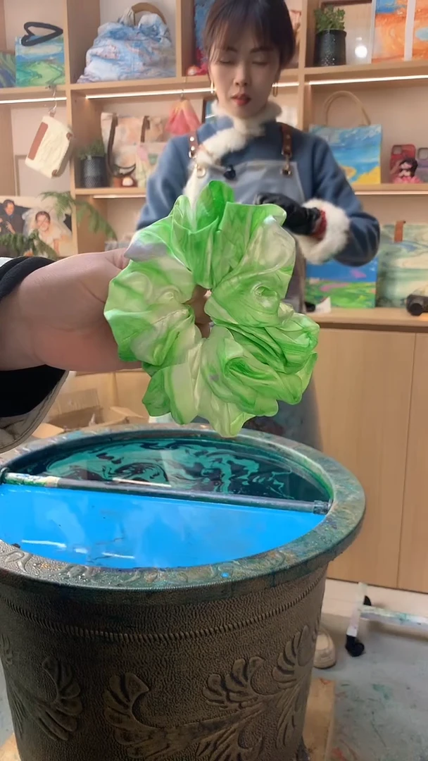 非金属布艺非遗大漆纯手工头绳
