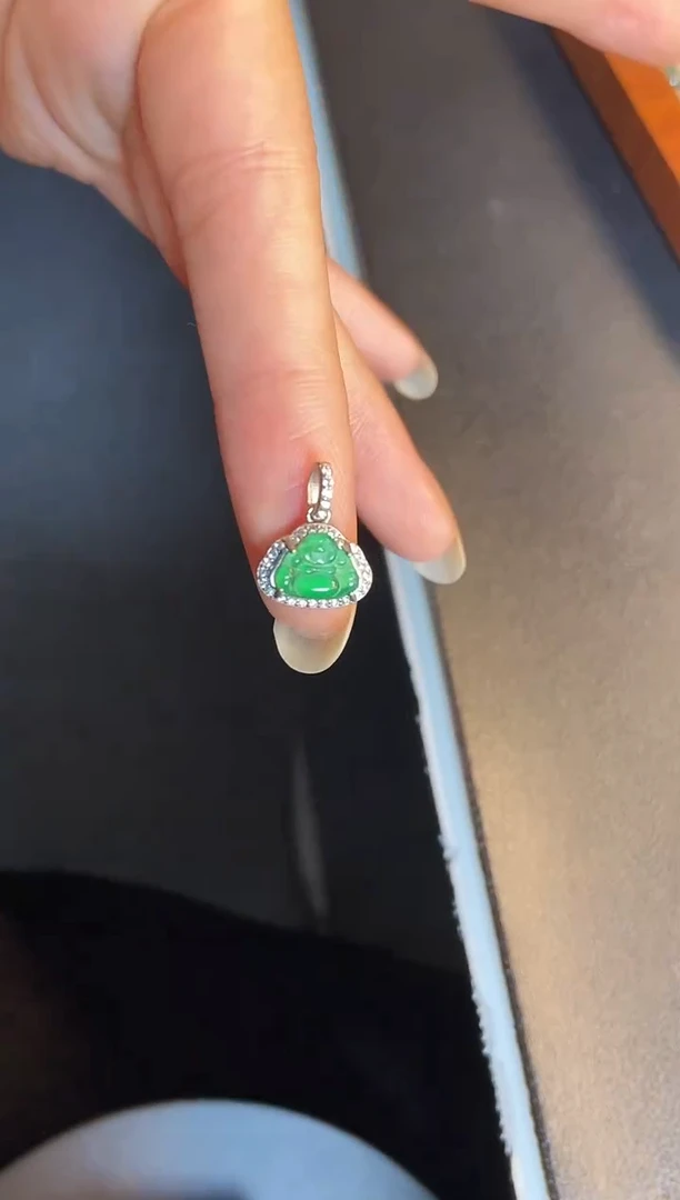 吊坠(不含链)银S925镶嵌翡翠1