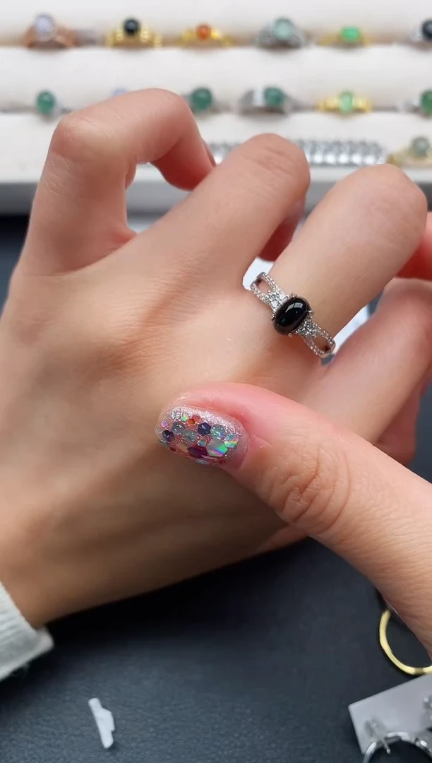 银S925镶嵌戒指翡翠22222222+1