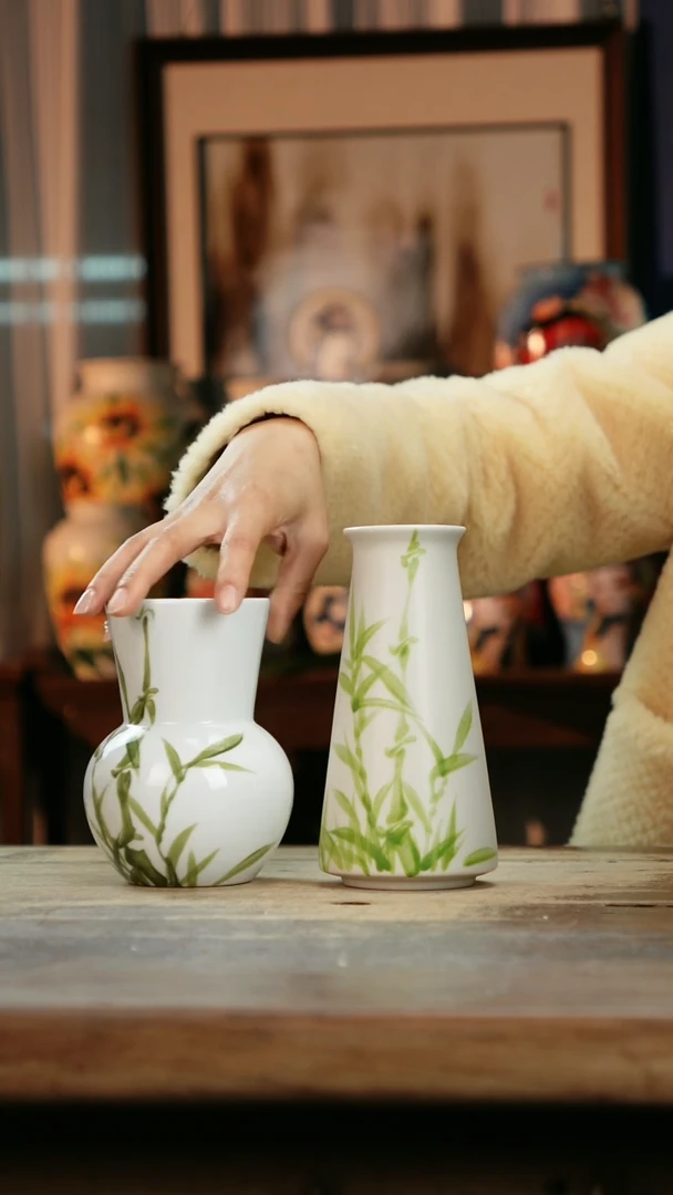 【闪购商品】瓷片景德镇纯手工釉下彩精品花瓶