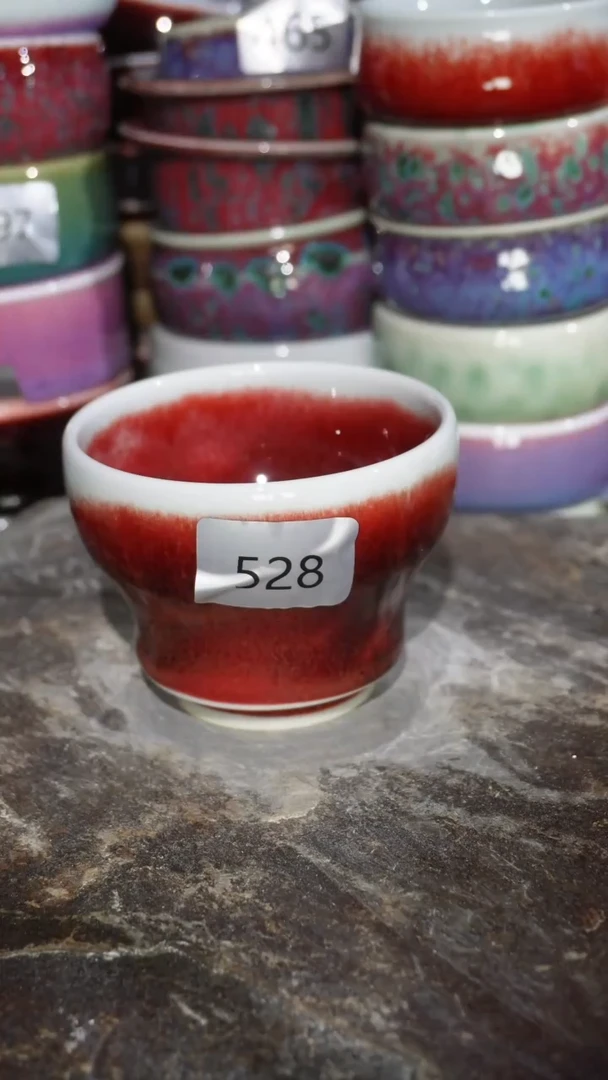 摆件陶精品窑变钧瓷茶器