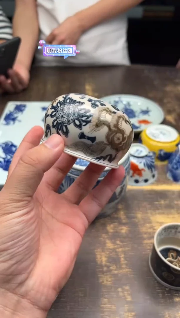 （预售）戏墨釉里金双狮风水缸