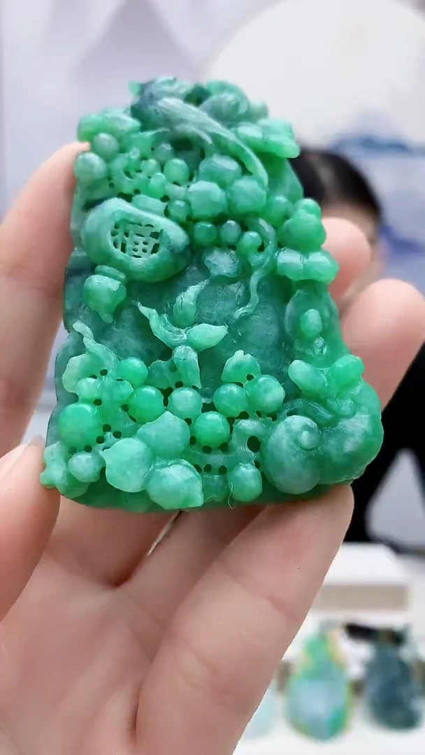 未镶嵌定制翡翠4812ry-毛货挂件78