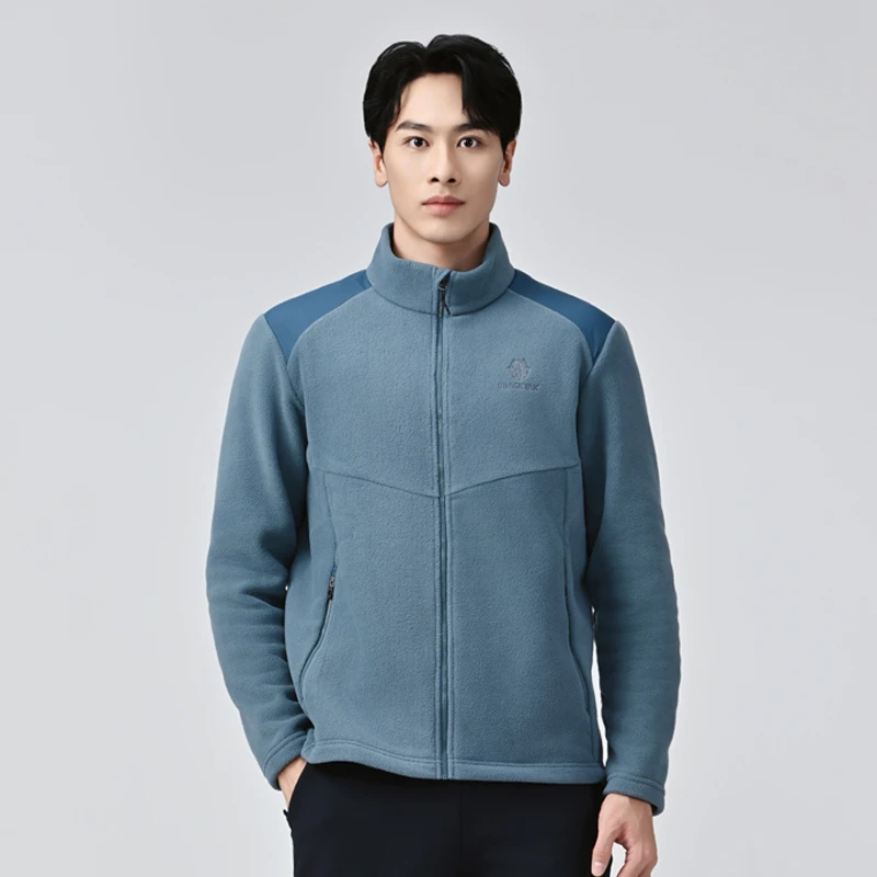 BLACKYAK布来亚克秋冬新款保暖立领抓绒夹克男士户外运动休闲上衣