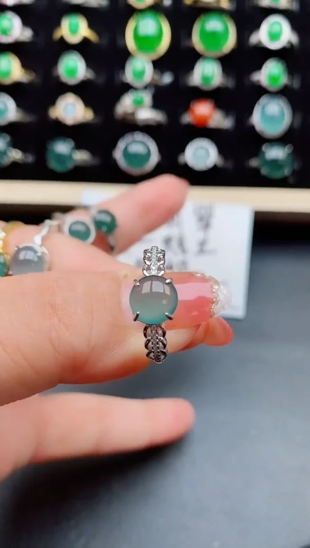 【闪购商品】翡翠戒指银S925镶嵌1212