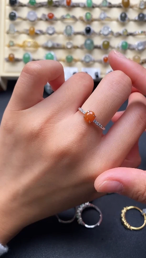 银S925镶嵌戒指翡翠111111111+4