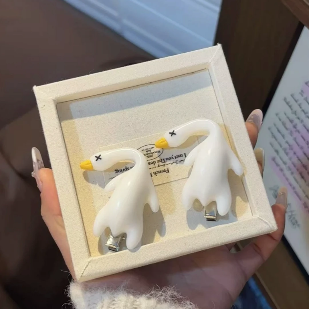 【紫外线变色烤鸭发夹】提醒防晒发夹可爱鸭鸭搞怪创意烤鸭变色发夹